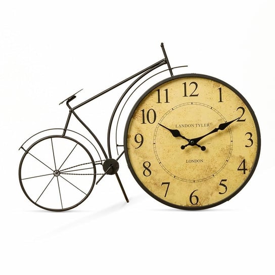 Zegar stojący, metalowy Rower Londyn, 54x37 cm 