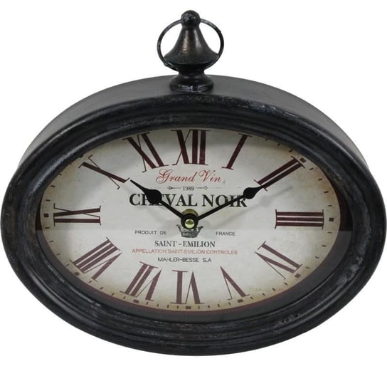 Zegar stojący retro, czarno-kremowy, 26x6,5x28 cm Pigmejka