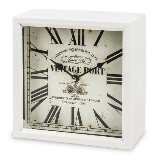 Zegar stojący retro Vintage Port, biały Art-Pol