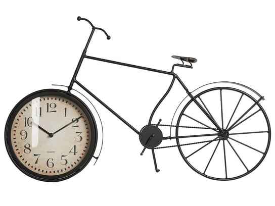 Zegar stojący w kształcie roweru czarny LILLO Beliani