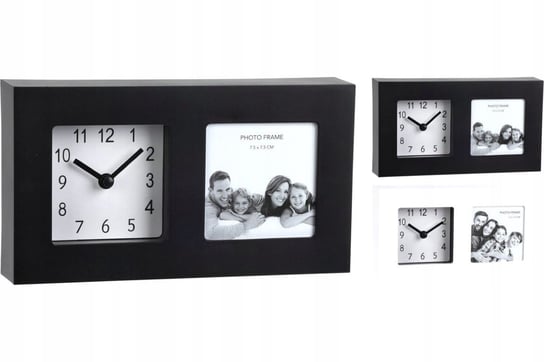 Zegar stojący z ramką na zdjęcia nowoczesny 20x11 cm Koopman