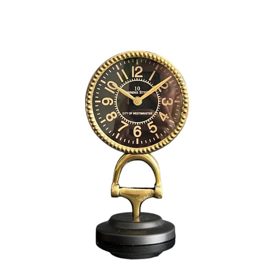 Zegar Stołowy Czarny Złoty Inna marka