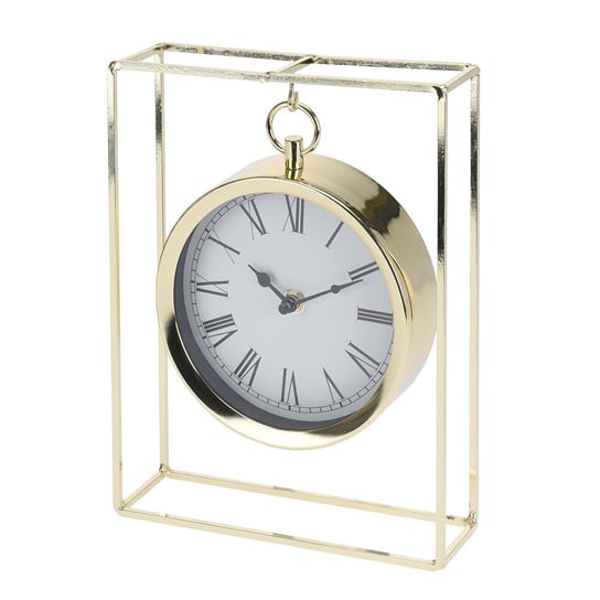 Zegar stołowy metalowy złoty H&S Decoration