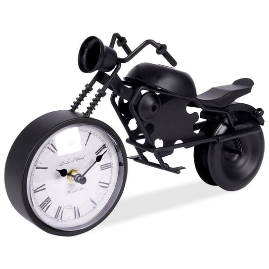 Zegar stołowy motocykl metalowy czarny Vilde