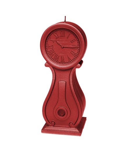 Zegar, Świeca Vintage XXL, Czerwony Inna marka