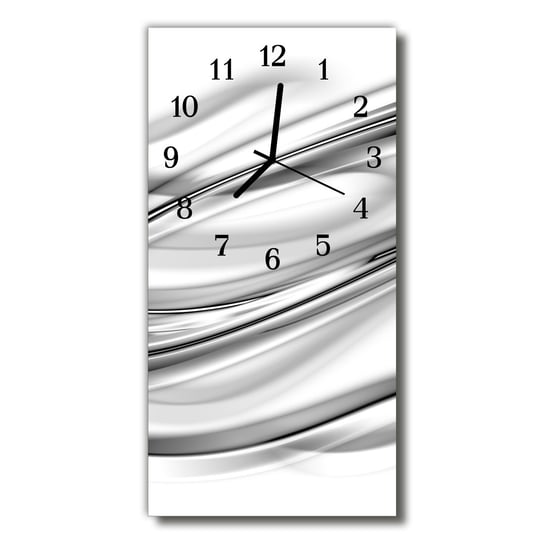 Zegar szklany Abstrakcja grafika linie biały Tulup