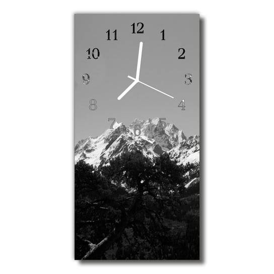 Zegar szklany Krajobrazy Góry widok szary Tulup