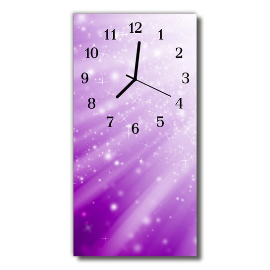 Zegar szklany Natura Gwiazdy promienie purpurowy Tulup
