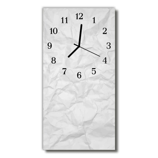Zegar szklany pionowy Arkusz papieru biały Tulup