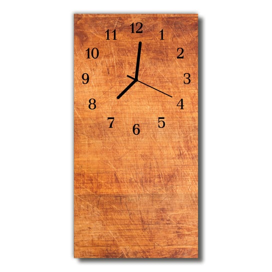 Zegar szklany pionowy Deski drewniane brązowy Tulup