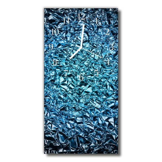 Zegar szklany pionowy Folia niebieski Tulup