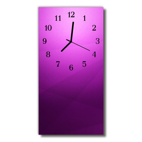 Zegar szklany pionowy Grafika purpurowy Tulup