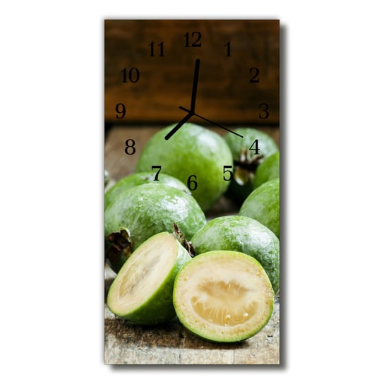 Zegar szklany pionowy Kuchnia Granaty zielony Tulup