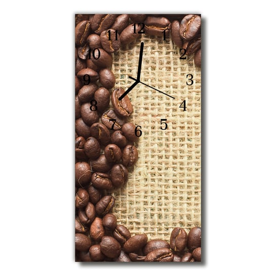 Zegar szklany pionowy Kuchnia Kawa ziarno beżowy Tulup