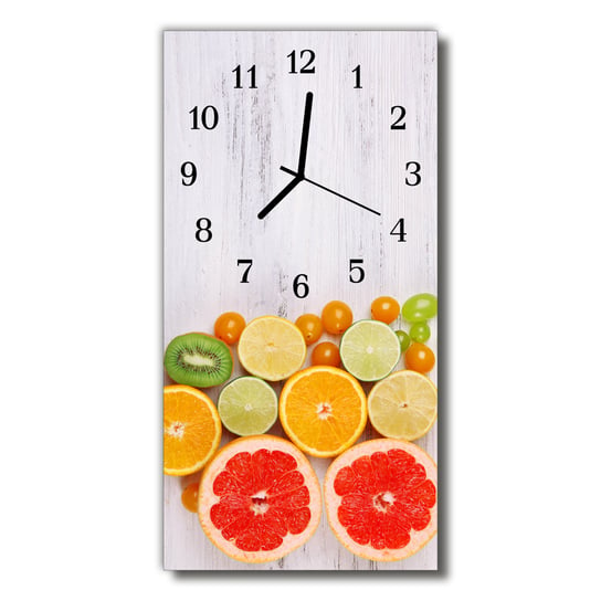 Zegar szklany pionowy Kuchnia Owoc kolorowy Tulup