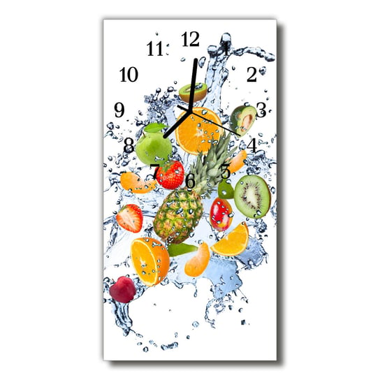 Zegar szklany pionowy Kuchnia Owoc kolorowy Tulup