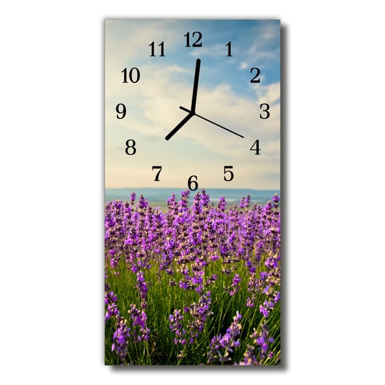 Zegar szklany pionowy Kwiaty Kwiaty kolorowy Tulup