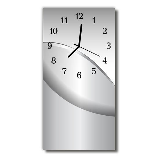 Zegar szklany pionowy Metalowy grafika szary Tulup