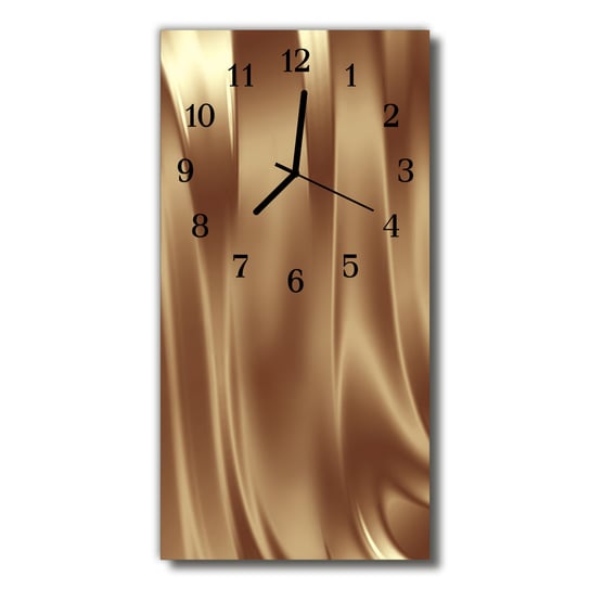 Zegar szklany pionowy Metalowy grafika złoto Tulup