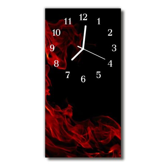 Zegar szklany pionowy Ogień płomień kolorowy Tulup
