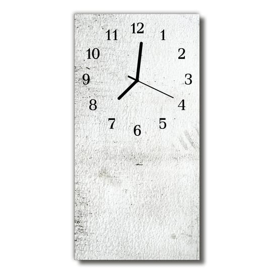 Zegar szklany pionowy Ściana biały Tulup
