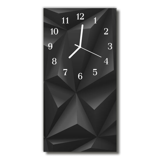 Zegar szklany pionowy Sztuka 3d grafika czarny Tulup