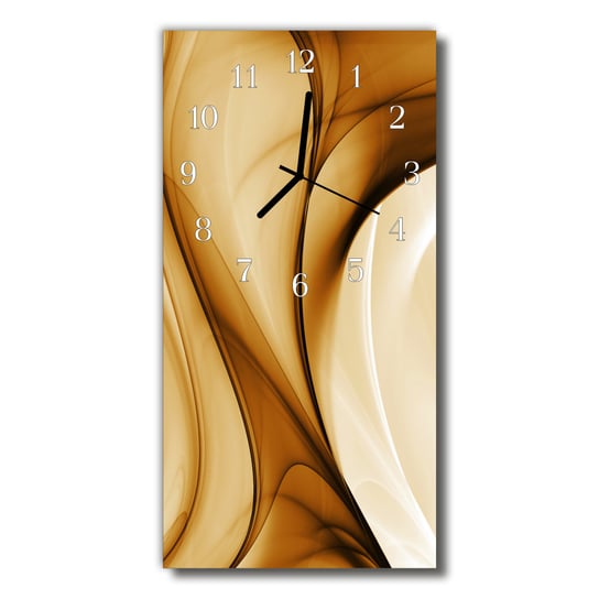 Zegar szklany pionowy Sztuka Grafika art beżowy Tulup
