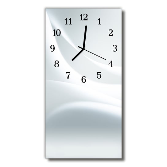 Zegar szklany pionowy Sztuka Grafika biały Tulup
