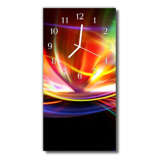 Zegar szklany pionowy Sztuka Grafika kolorowy Tulup