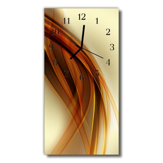 Zegar szklany pionowy Sztuka Grafika wzór beżowy Tulup