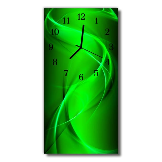 Zegar szklany pionowy Sztuka Wzorzec zielony Tulup