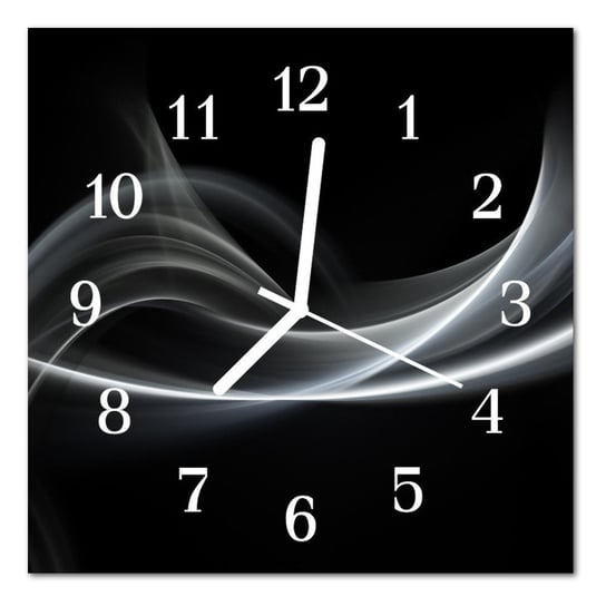 Zegar szklany ścienny Abstrakcyjne linie Sztuka Tulup