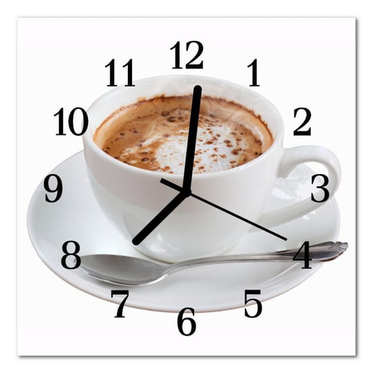 Zegar szklany ścienny Bezgłośny Kawa do kuchni Tulup