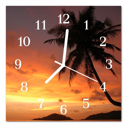 Zegar szklany ścienny Bezgłośny Palma Natura Tulup