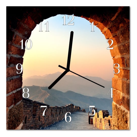 Zegar szklany ścienny Bezgłośny Wielki mur chiński Tulup
