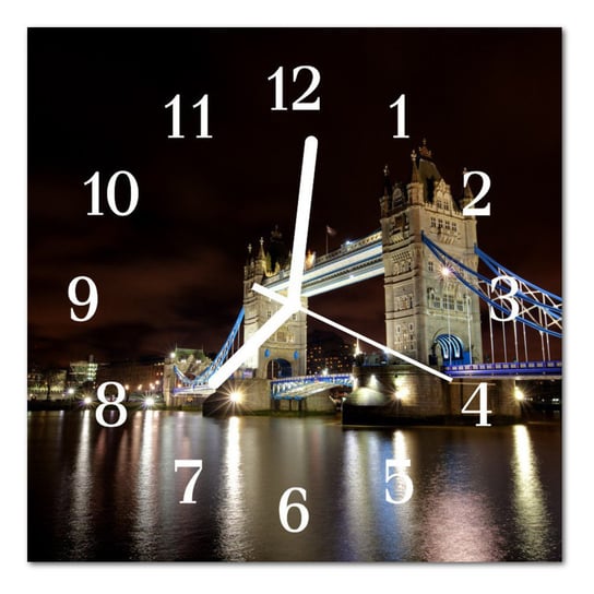 Zegar szklany ścienny Cichy Bridge london Miasto Tulup