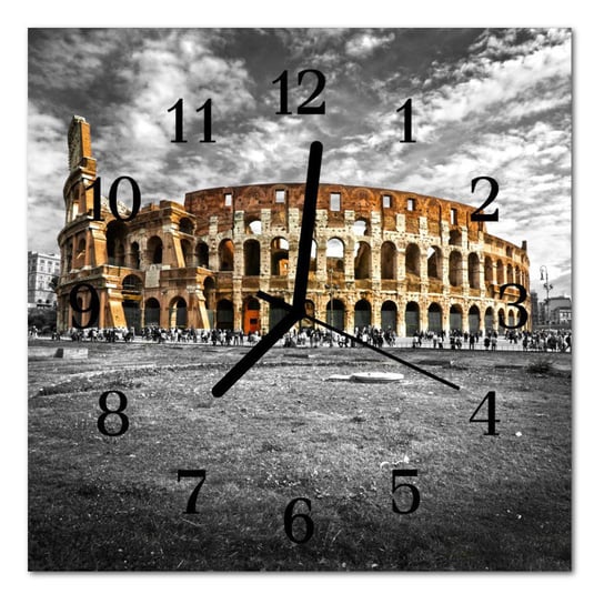 Zegar szklany ścienny Cichy Koloseum Tulup