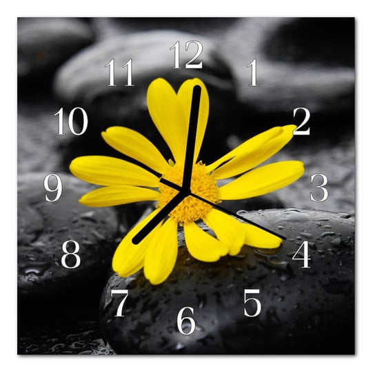 Zegar szklany ścienny Cichy Kwiat Natura Tulup
