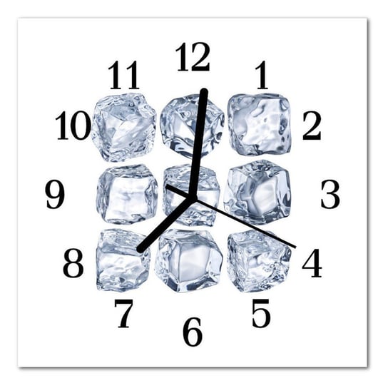 Zegar szklany ścienny Cichy Lód Lód Tulup