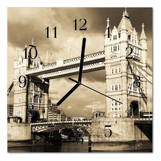 Zegar szklany ścienny Cichy London Bridge Miasto Tulup