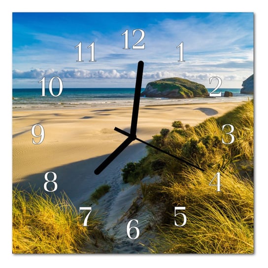 Zegar szklany ścienny Cichy Plaża Krajobraz Tulup