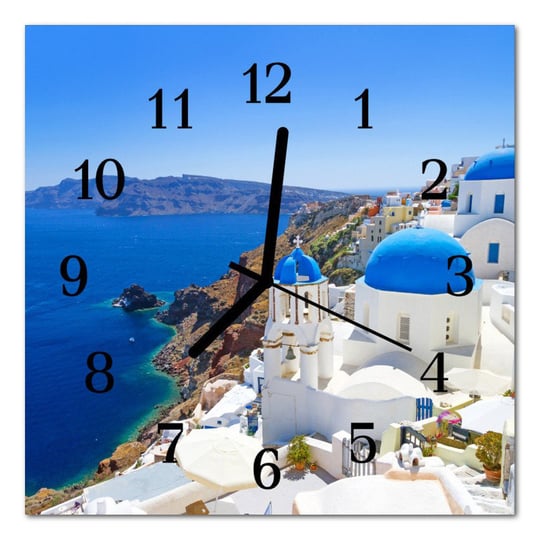 Zegar szklany ścienny Cichy Santorini Santorini Tulup
