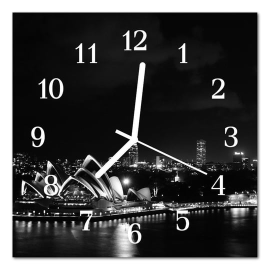 Zegar szklany ścienny Cichy Sydney Miasto Tulup