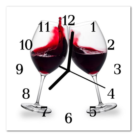 Zegar szklany ścienny Cichy Wino Tulup