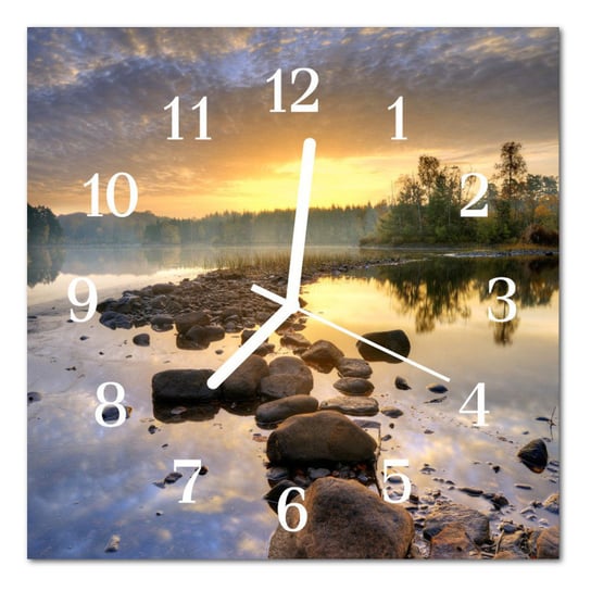 Zegar szklany ścienny Jezioro Natura Tulup