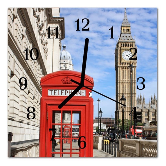 Zegar szklany ścienny Londyn Miasto Tulup