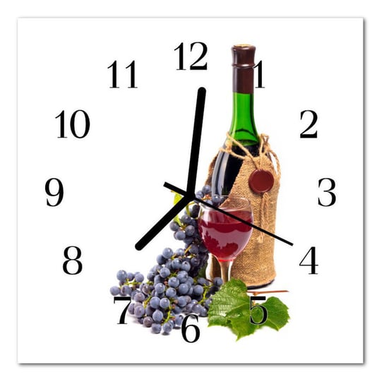 Zegar szklany ścienny Winogrona do wina Kuchnia Tulup