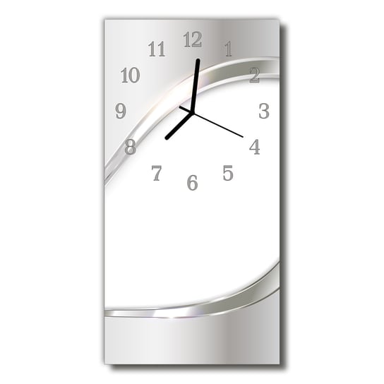 Zegar szklany Sztuka Abstrakcja linie biały Tulup