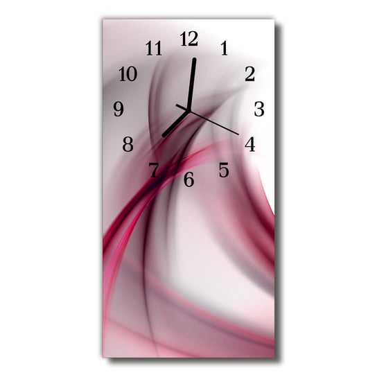 Zegar szklany Sztuka Abstrakcja linie purpurowy Tulup