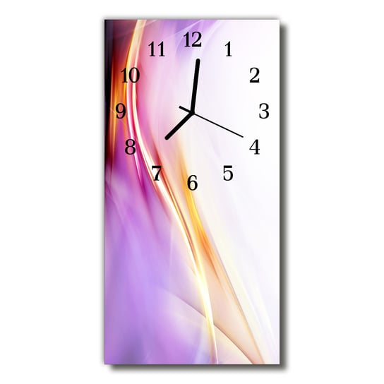 Zegar szklany Sztuka Abstrakcja purpurowy Tulup
